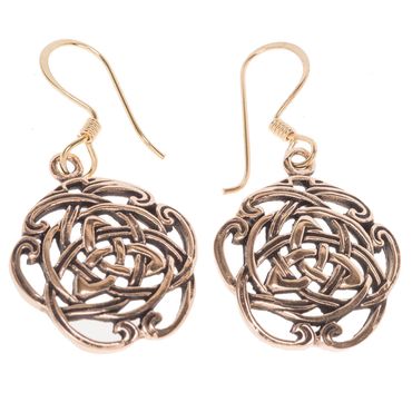 alt-Ohrhänger, Ohrringe Celtic Nordischer Bronze Ohrschmuck Keltische Knoten