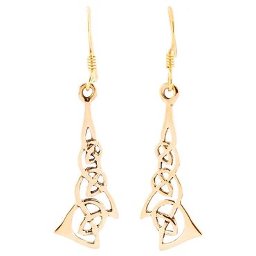 alt-Ohrringe Drei Keltische Knoten Bronze Skandinavische Ohrhänger Schmuck