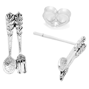 Silberohrstecker Silberbesteck 925er Silber Schmuck Gabel Löffel