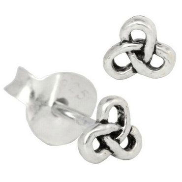Ohrstecker keltischer Knoten sehr klein 925er Silber