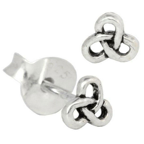 Ohrstecker keltischer Knoten sehr klein 925er Silber