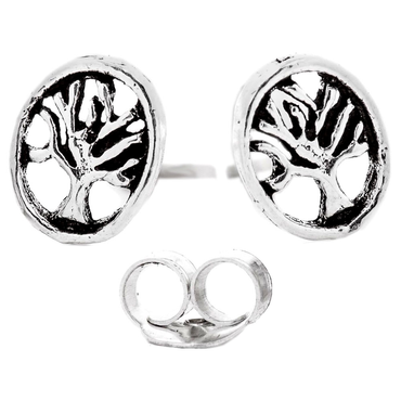 Ohrstecker Lebensbaum 925er Silber Schmuck Baum