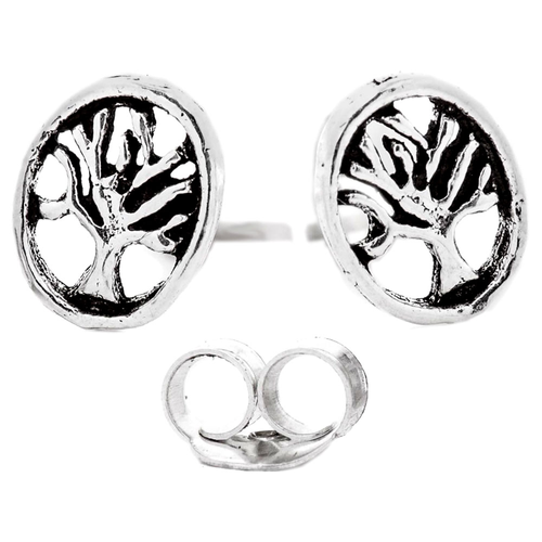 Ohrstecker Lebensbaum 925er Silber Schmuck Baum