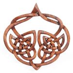 Wandbild Keltische Herz-Deko - aus Holz handgemacht celtic Wanddekoobjekt
