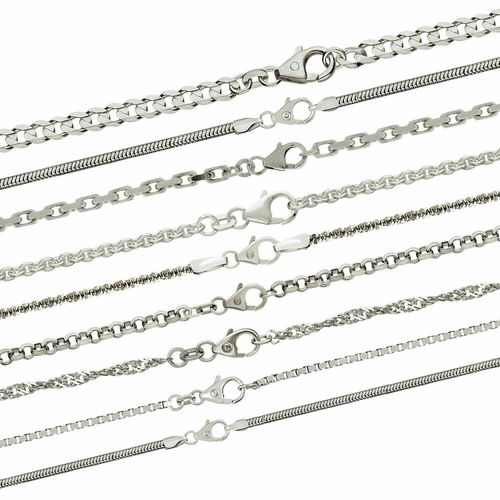 Massive 925 Silberkette Panzerkette Ankerkette Singapurkette Schlangenkette