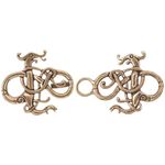 Gewandschmuck Viking Dragons Bronze Fibel Brosche Drache Wikinger