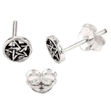alt-Ohrstecker Pentagramm klein Schmuck 925er Silber