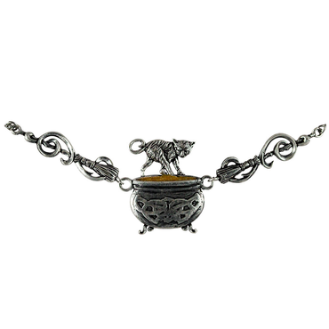 Cauldron Capers Schmuck Anhänger Magische Tiere Hexen Magier 5,7 x 5 cm + Kette