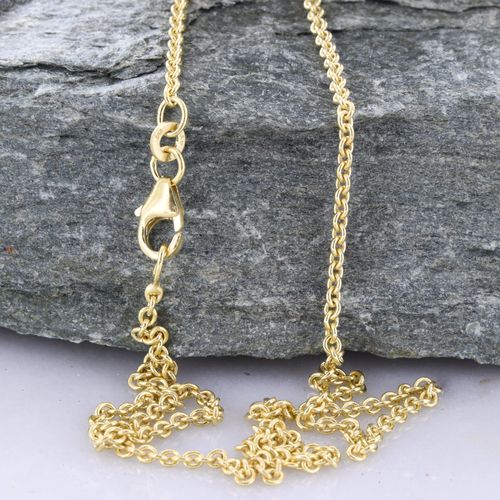 Juwelier Rund Anker Kette Stärke 1,3 Mm Aus Echt Gold 585 (14 Kt) Gelbgold Neu