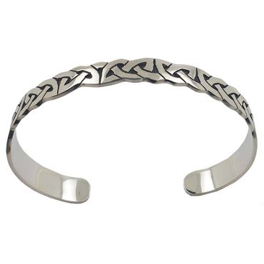 alt-Armreif massiv 925er SIlber keltischer Knoten breit 11mm Armband Armkette