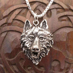 Großer Wolf Schmuck Anhänger Silber Wolfskopf Kettenanhänger Krafttier 4,3 cm