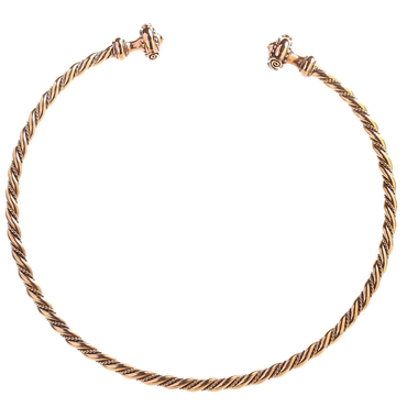 Keltischer Frauen Torques Frauen Halsreif Handarbeit Bronze 12,5 cm 