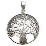 Weltenesche Yggdrasil Schmuck Anhänger 925er Silber Lebensbaum Baum  27 mm