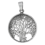 Weltenesche Yggdrasil Schmuck Anhänger 925er Silber Lebensbaum Baum  27 mm