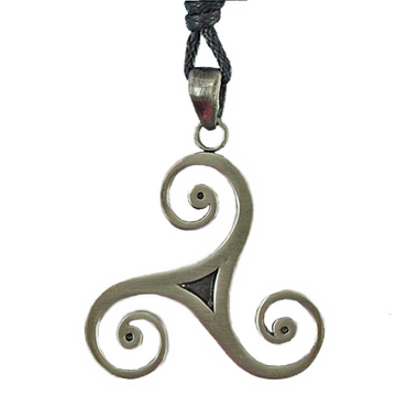 Triskele Anhänger Schmuck Zinn 35x32mm mit Schnur