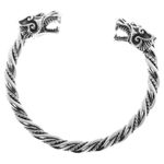 Odins Wölfe: Ein imposanter Wikinger-Armschmuck echt Silber 6,6 cm