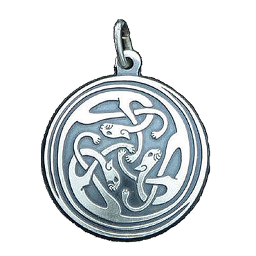 Die Katze Schmuck Anhänger versilbert Keltischer Knoten 25mm