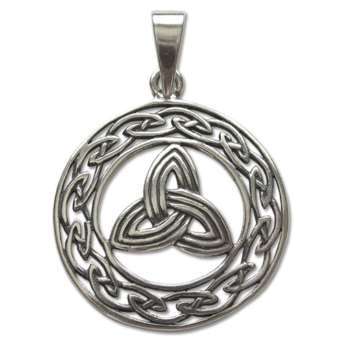 Die Triquetras Schmuck Anhänger 925er Silber Größe:Durchmesser 28mm Die Triquetras Schmuck Anhänger 925er Silber Größe:Durchmesser 28mm