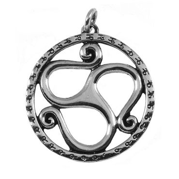 alt-Triskele Schmuck Anhänger 925er Silber - Triskel - 32x36mm