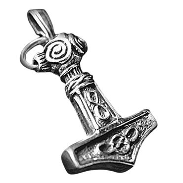 alt-Thors Hammer Schmuck Anhänger 925er Silber - Thorhammer - 38x22mm mit Bügel