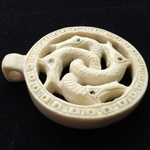 Schlangenamulett Anhänger Schmuck - Schlangen Elchhorn
