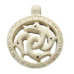 Schlangenamulett Anhänger Schmuck - Schlangen Elchhorn