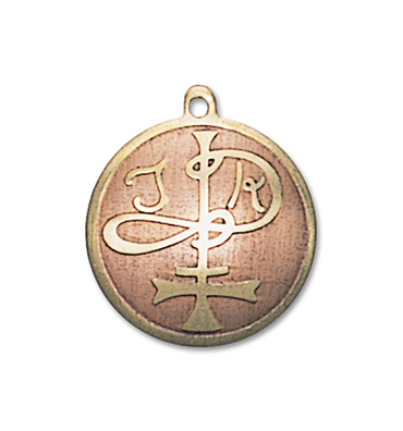 alt-Messing-Kupfer Amulett Anhänger Schmuck 27x24mm