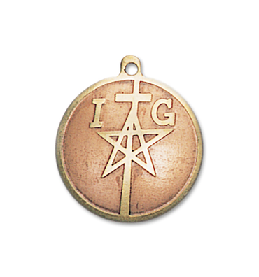 alt-Messing-Kupfer Amulett Anhänger Schmuck 27x24mm