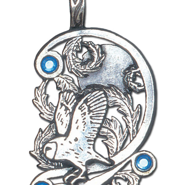 Eule Anhänger Schmuck - Vögel - 42x24mm Wikinger Swarovski Kristalle + Kette