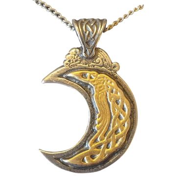 alt-Mond Anhänger Schmuck 50x32mm