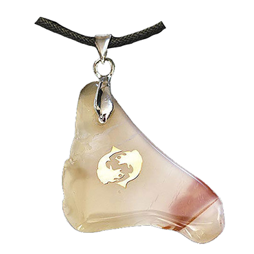 alt-Achat-Sternzeichen Fische Anhänger Schmuck Höhe zwischen 3,5 und 5cm
