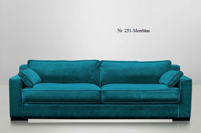 JOSUA, modernes Samt Sofa 4 Sitzer