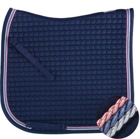 Neu ESKADRON Cotton Schabracke navy, 3fach Kordel silber,blue,rosa viele Größen
