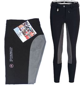 Pikeur Reithose Lucinda girl in schwarz-grau  Gr. 146 bis 176 - NEU (8410-8207)