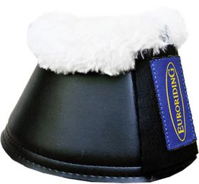 Euroriding Hufglocken Neopren mit Kunstfell, schwarz (13226)