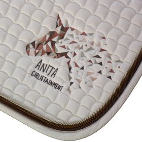 Eskadron Schabracke in creme mit Swarovski Elements & 3fach Kordel choco splash