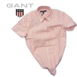 Gant - Damen Bluse , 1/2 Arm, New Check SS , CO Pop Stretch