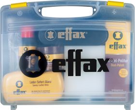Effax Leder-Pflege-Koffer Stiefelpolitur, Leder-Creme-Seife, Ledercombi