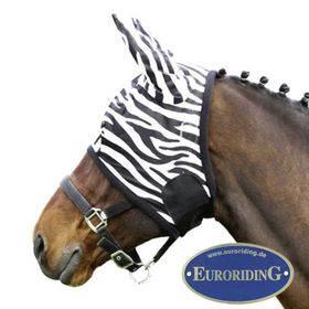 Euroriding Fliegenmaske Zebra, Fliegenhaube in 4 Größen (19295) 