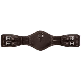 Passier anatomisch geformter Leder Sattelgurt, kurze Form, Farbe havanna braun