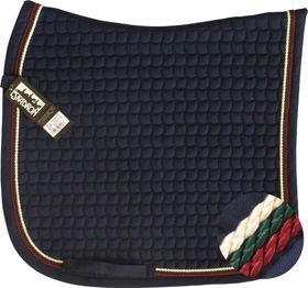 ESKADRON Cotton Schabracke navy, 3fach Kordel darkred, tanne, creme  NEU