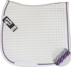 ESKADRON Cotton Schabracke white, 2fach Kordel lavender/silberfarben