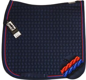 ESKADRON Cotton Schabracke navy, 2fach Kordel royal blue/chilli red