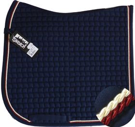 ESKADRON Cotton Schabracke navy, 2fach Kordel dark red/creme