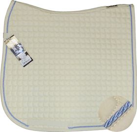 ESKADRON Cotton Schabracke creme, einer Kordel in light blue