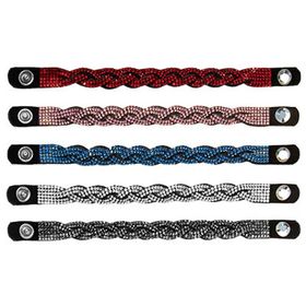 Euroriding Armband Diamant gefochten in 5 Farben