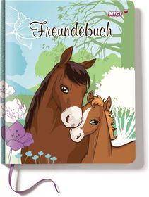 Nici Freundebuch NICI Soulmates mit Pferd Flower und Fohlen Little