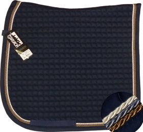 ESKADRON Cotton Schabracke navy, 3fach Kordel mocca,anthrazit,creme