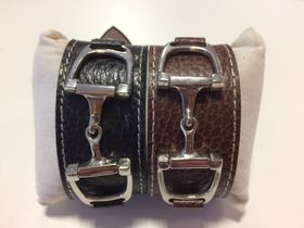 Dimacci Lederarmband massiv mit Edelstahl Gebiss