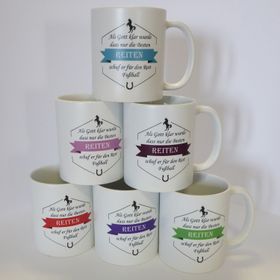 Tasse: Als Gott klar wurde, dass nur die Besten reiten... - Kaffeebecher